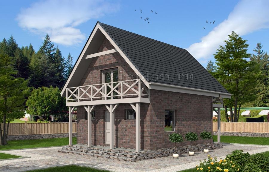 Проект современного коттеджа с отделкой клинкерной плиткой